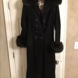 Vintage Wolf Suede Coat